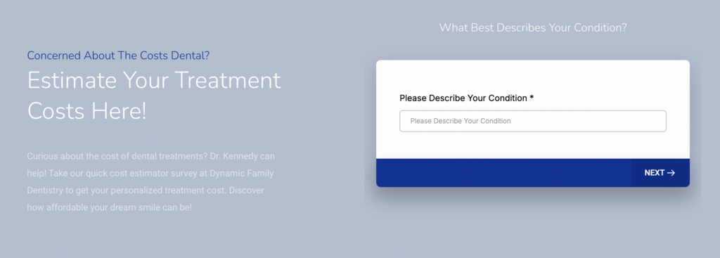 dental treatment cost estimator